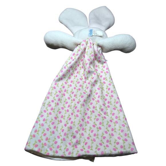 Stephan Baby Bunny Lovey Security Blanket Pink White Green Strawberry Gingham Ra - Picture 7 of 13